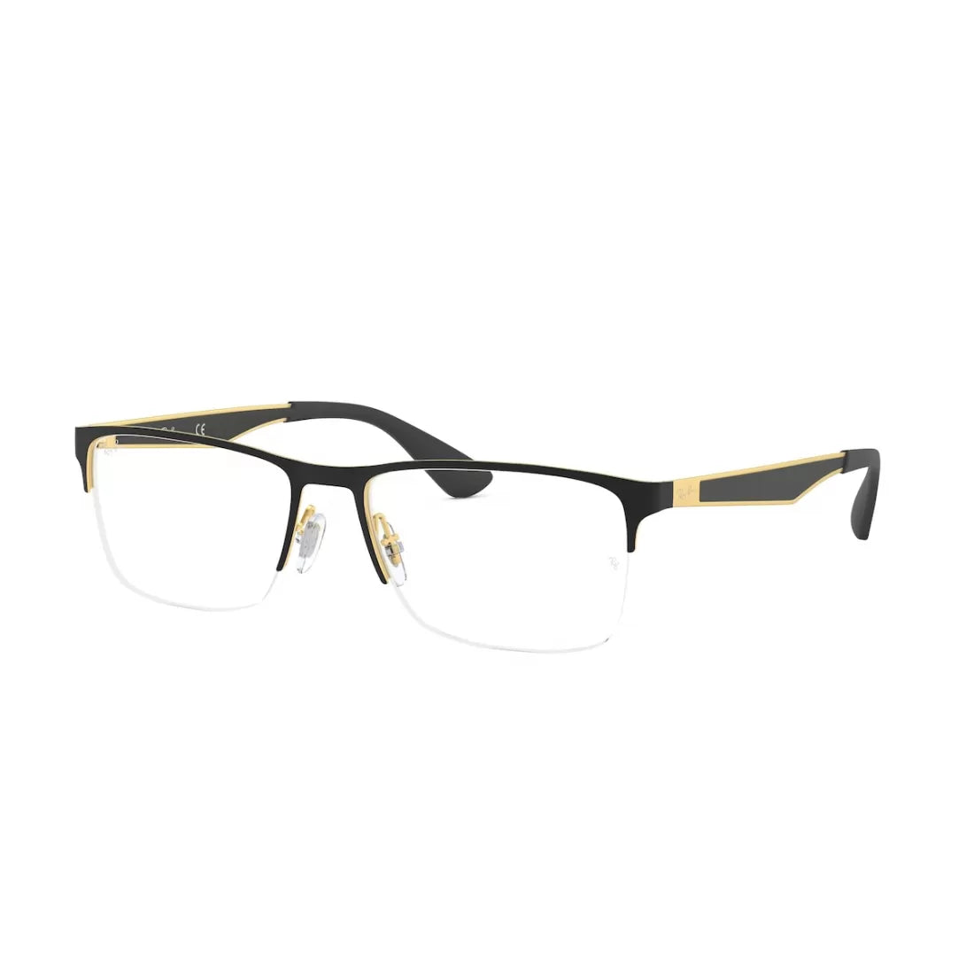 OCCHIALE DA VISTA UOMO RAY-BAN RX 6335 - 2890 TOP D'ORO SU NERO CALIBRO 54