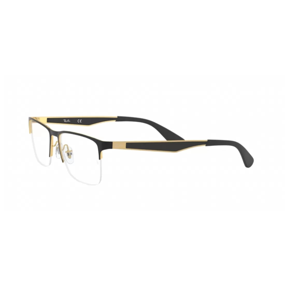 OCCHIALE DA VISTA UOMO RAY-BAN RX 6335 - 2890 TOP D'ORO SU NERO CALIBRO 56
