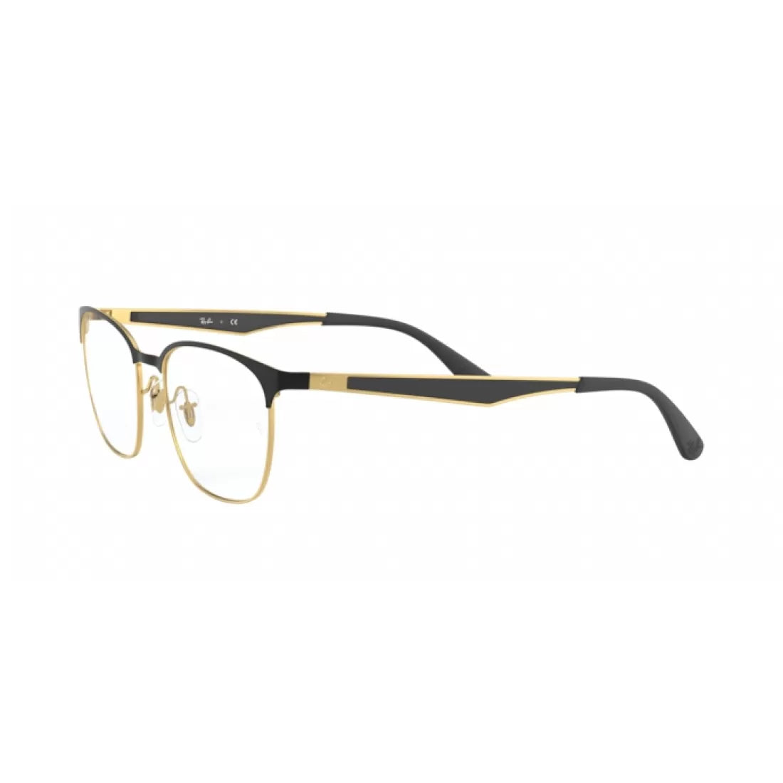 OCCHIALE DA VISTA UNISEX RAY-BAN RX 6356 - 2875 TOP NERO OPACO SU ORO LUCIDO CALIBRO 50