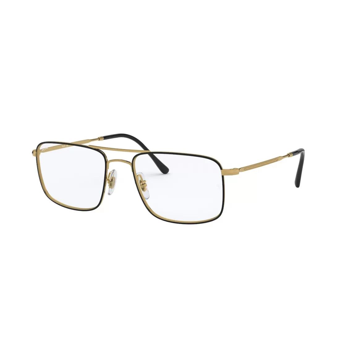 OCCHIALE DA VISTA UOMO RAY-BAN RX 6434 - 2946 TOP NERO SU ORO CALIBRO 53