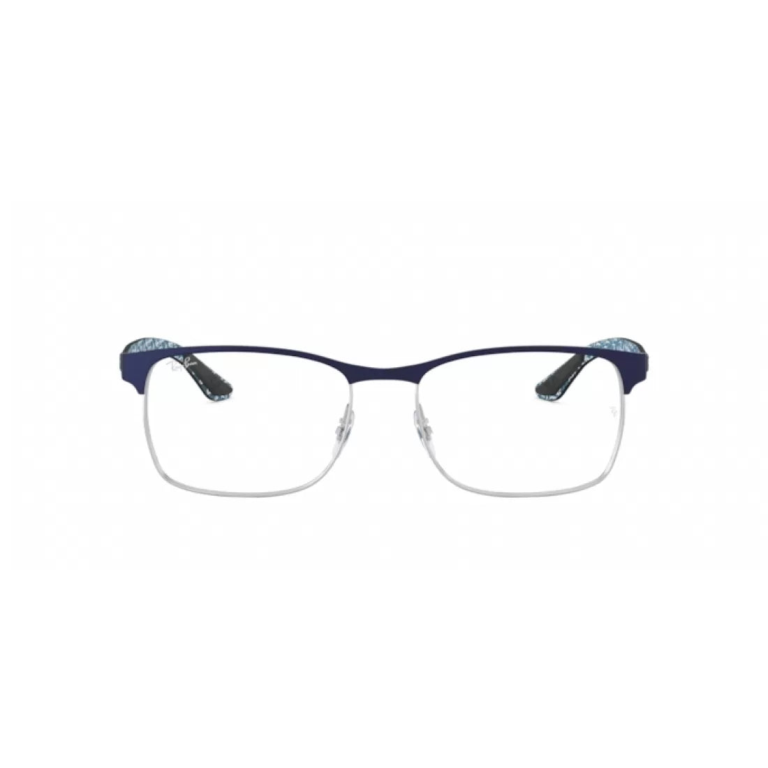 OCCHIALE DA VISTA UOMO RAY-BAN RX 8416 - 3016 ARGENTO SUL BLU OPACO SUPERIORE CALIBRO 55