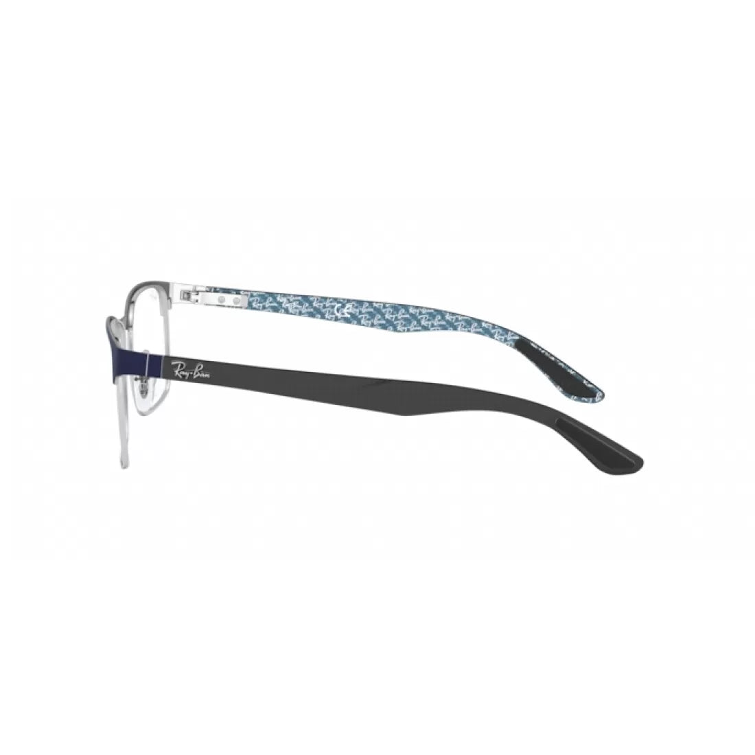 OCCHIALE DA VISTA UOMO RAY-BAN RX 8416 - 3016 ARGENTO SUL BLU OPACO SUPERIORE CALIBRO 55