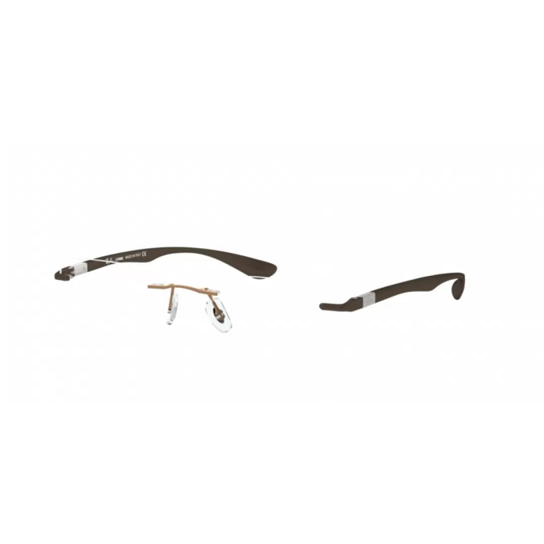 OCCHIALE DA VISTA UNISEX RAY-BAN RX 8724 - 1131 MARRONE CHIARO LUCIDO CALIBRO 56