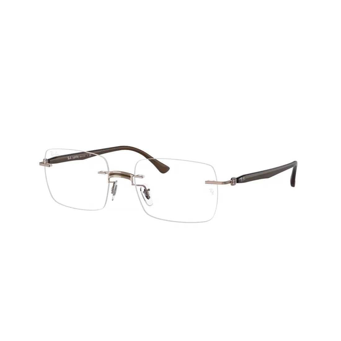 OCCHIALE DA VISTA UNISEX RAY-BAN RX 8767 - 1227 MARRONE SU MARRONE CHIARO CALIBRO 51