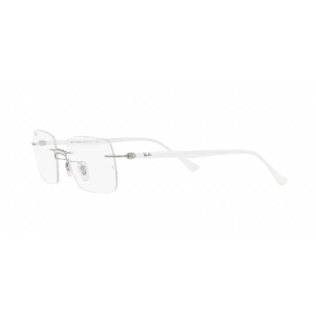OCCHIALE DA VISTA UNISEX RAY-BAN RX 8767 - 1228 BIANCO SU ARGENTO CALIBRO 53
