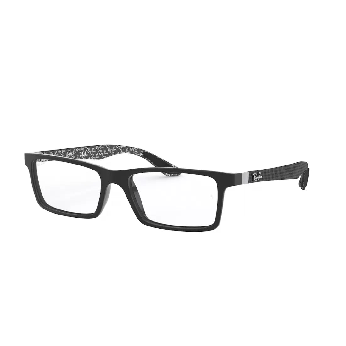 OCCHIALE DA VISTA UOMO RAY-BAN RX 8901 - 5610 TOP NERO SU GRIGIO LUCIDO CALIBRO 55