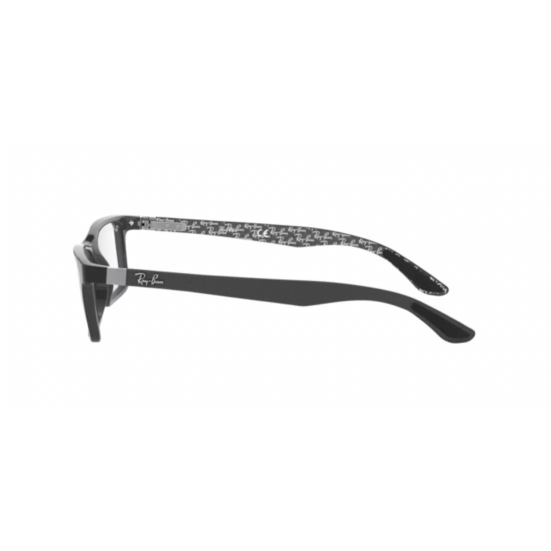 OCCHIALE DA VISTA UOMO RAY-BAN RX 8901 - 5610 TOP NERO SU GRIGIO LUCIDO CALIBRO 55