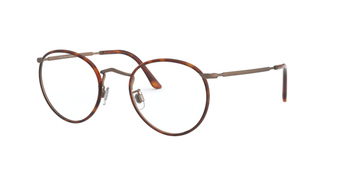 Occhiali da sole uomo Giorgio Armani 0AR 112MJ Havana Brushed Bronze, con montatura metallica spazzolata e lenti scure, mostr