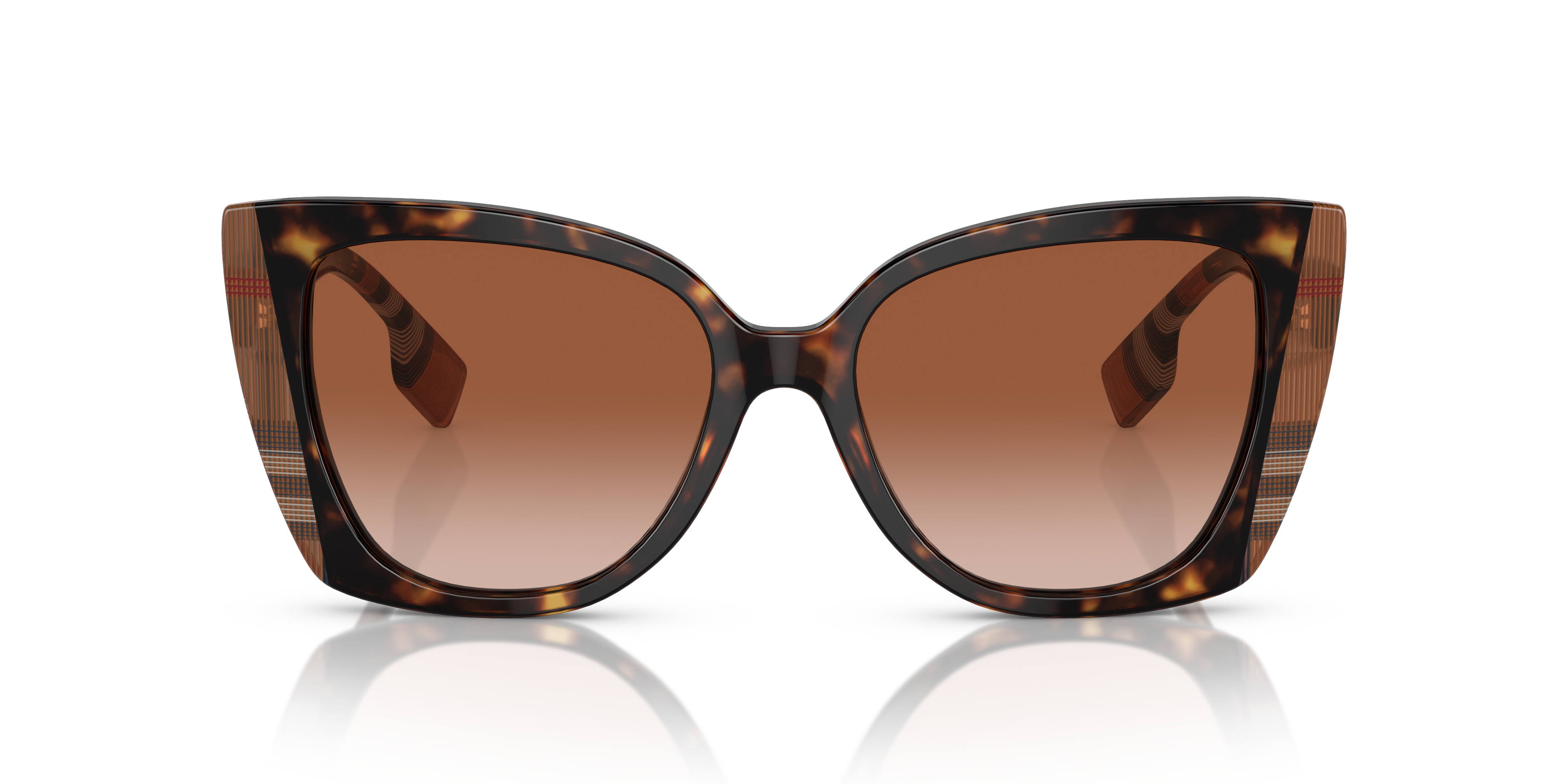 BURBERRY BE 4393 MERYL 405313 DARK HAVANA BROWN-CHECK | WOMEN'S SUNGLASSES 