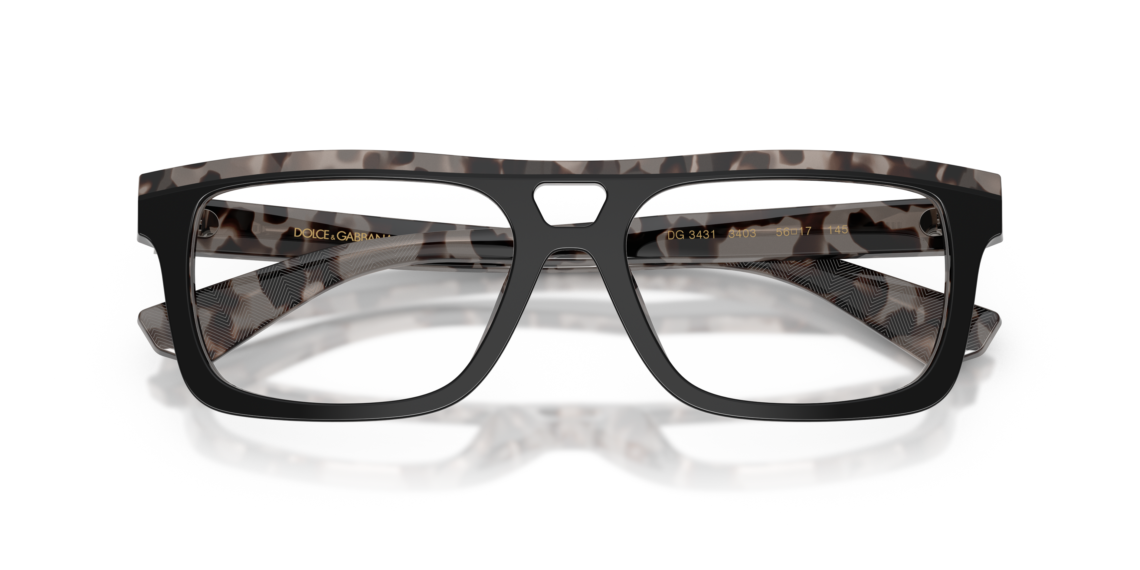 Occhiali da Sole Dolce Gabbana Uomo DG3431 Black On Grey Havana