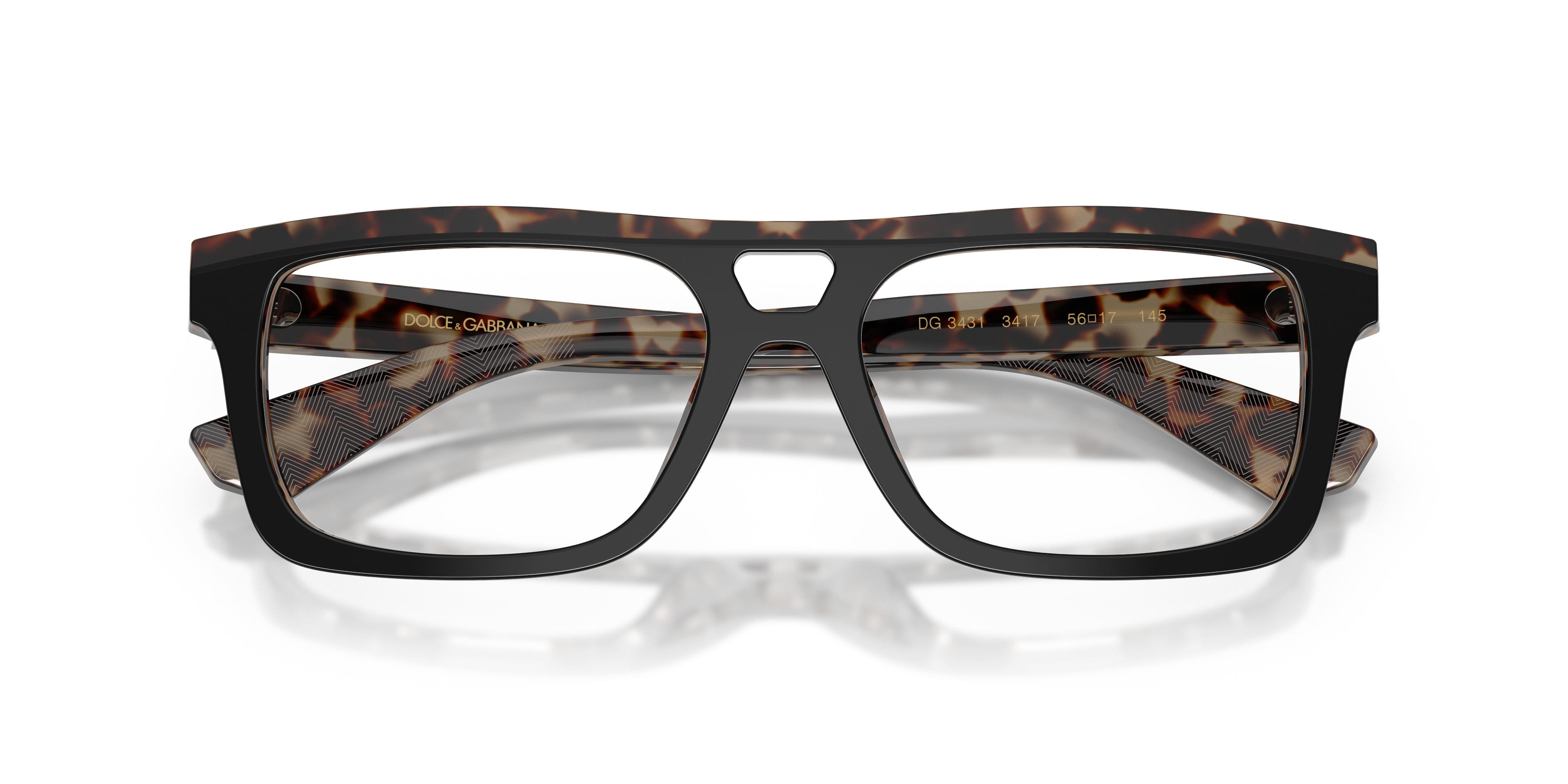 Occhiali da Sole Dolce Gabbana Uomo DG3431 Black On Grey Havana