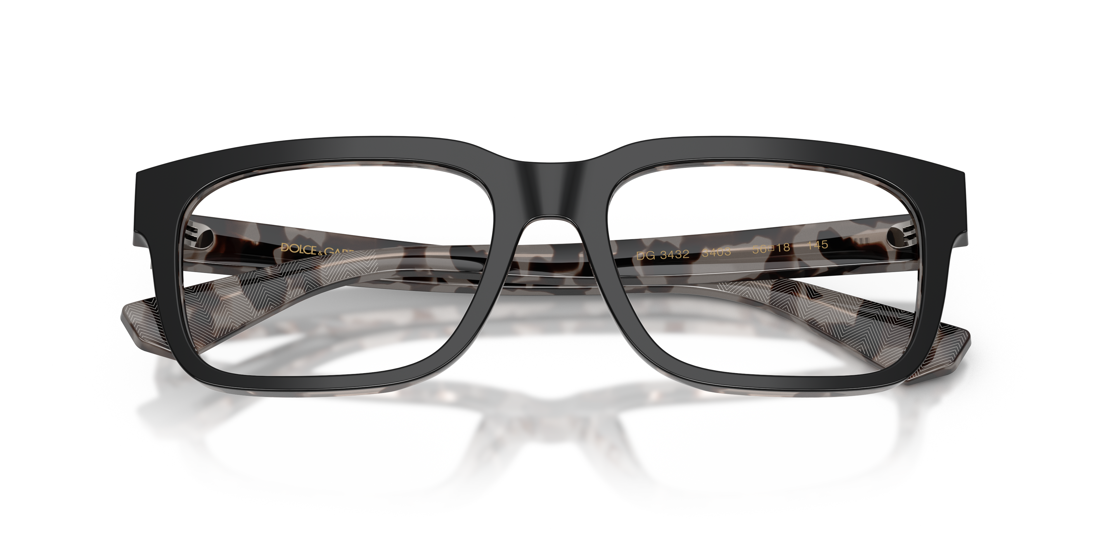 Occhiali da Sole Uomo Dolce & Gabbana DG3432 Black On Grey Havana