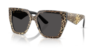 Occhiali da Sole Dolce Gabbana Donna DG4438 Leo Brown On Black