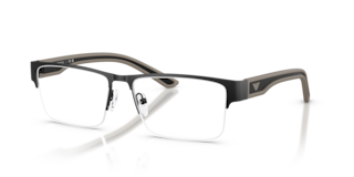 Emporio Armani 0EA1182 Uomo - Occhiali da Vista Nero Opaco Gommatto