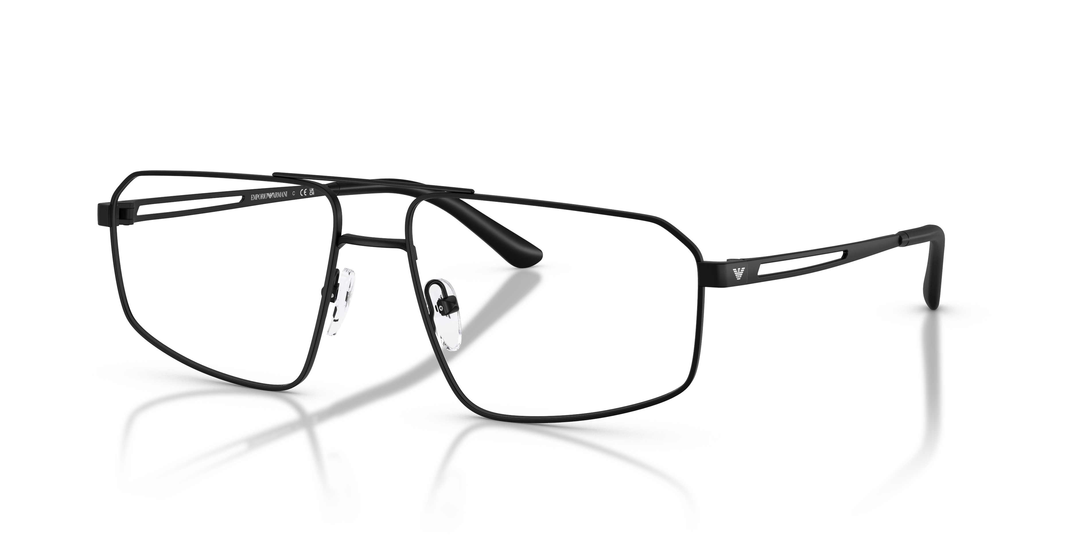 Occhiali da sole Emporio Armani EA1184 neri opachi da uomo, mostrati su sfondo neutro, con lenti scure e montatura squadrata.