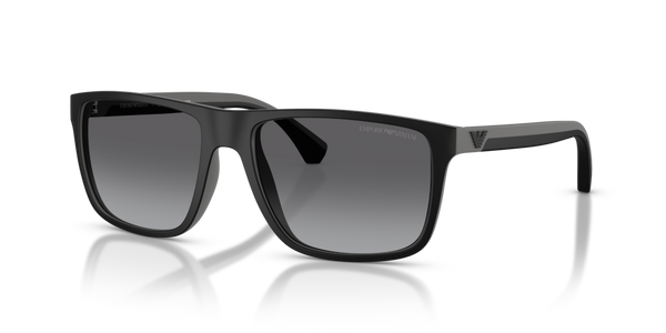 Occhiali da Sole Uomo Emporio Armani EA4033 Gomma Nera e Grigia