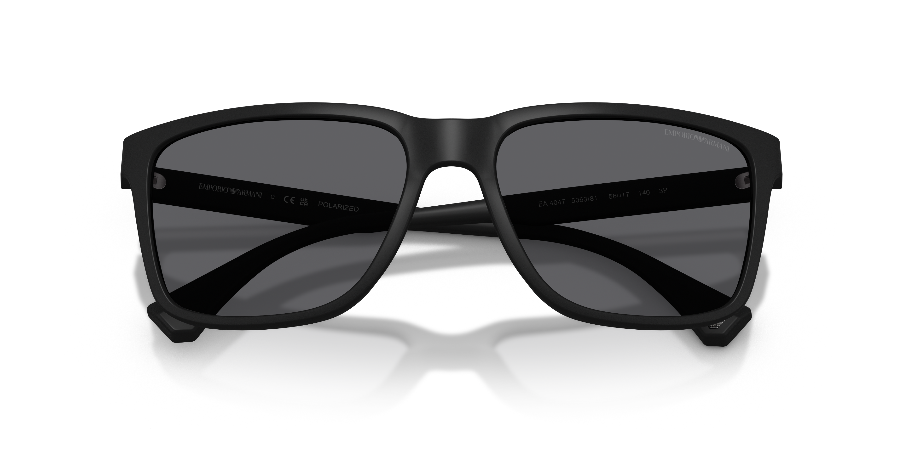 Occhiali da sole Emporio Armani EA4047 da uomo in colore nero opaco, montatura squadrata