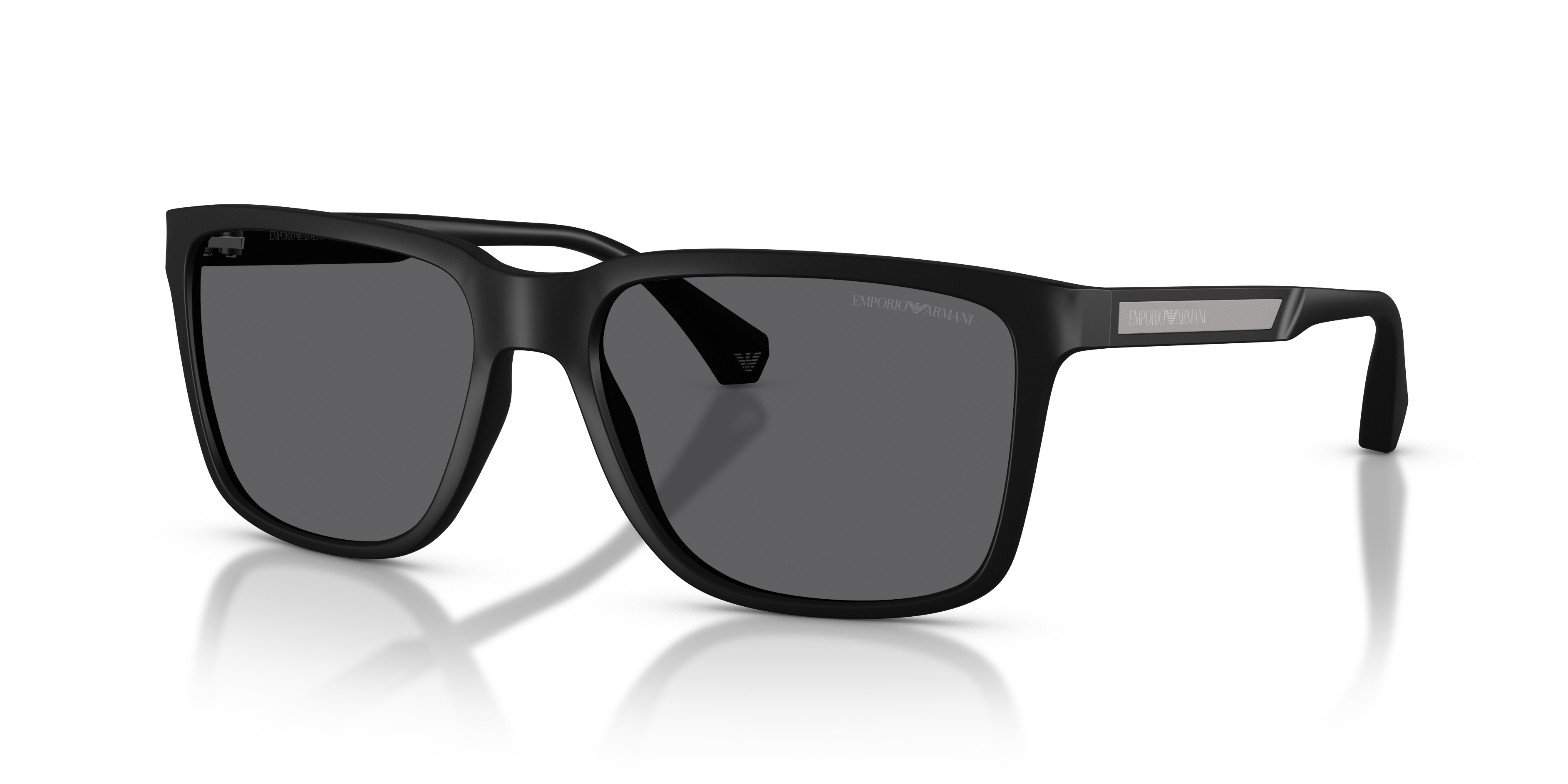 Occhiali da sole Emporio Armani EA4047 da uomo in colore nero opaco, montatura squadrata