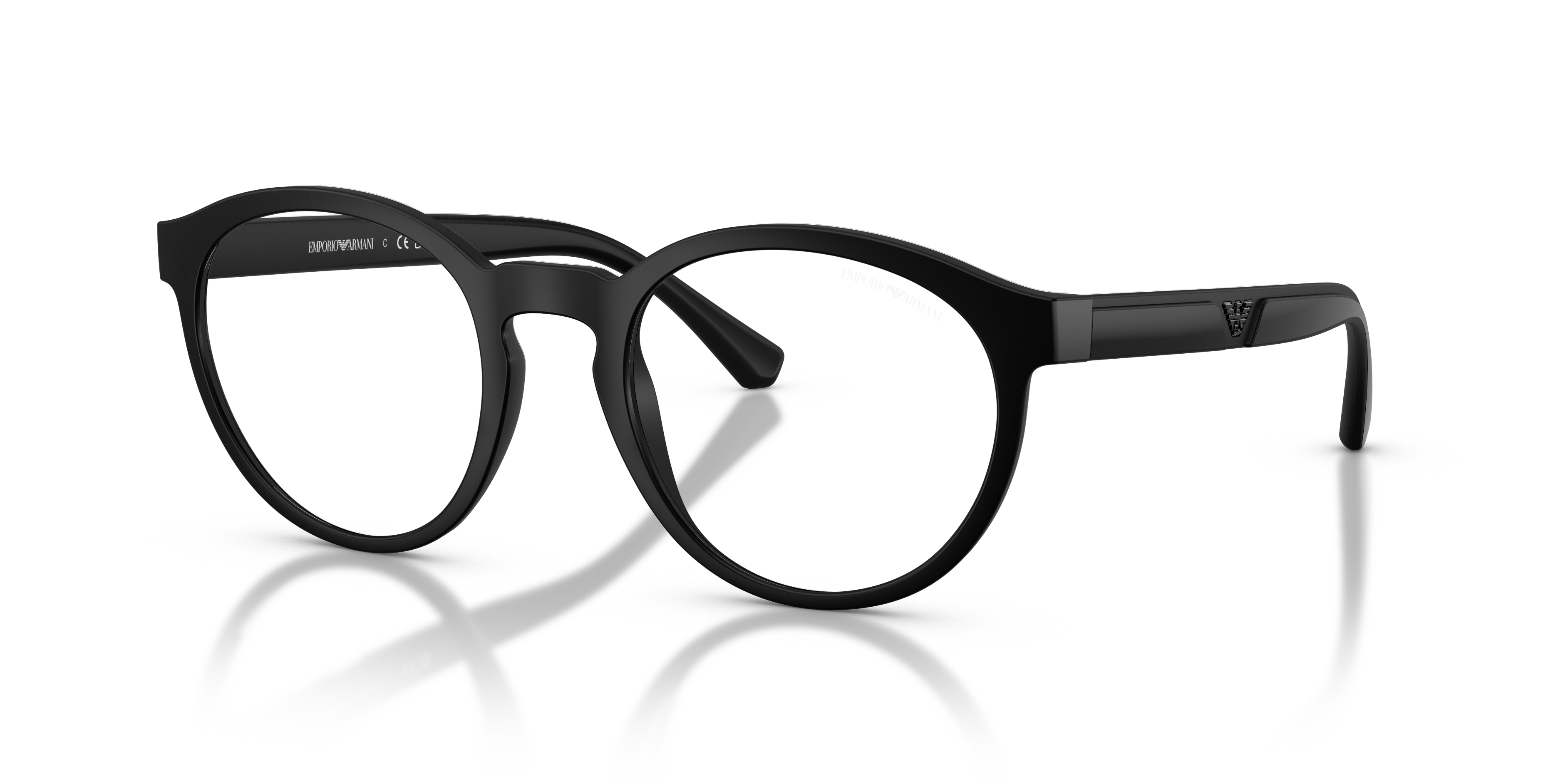 Occhiali da sole uomo Emporio Armani EA4152 neri opachi, con lenti grigie, mostrati frontalmente su sfondo chiaro.