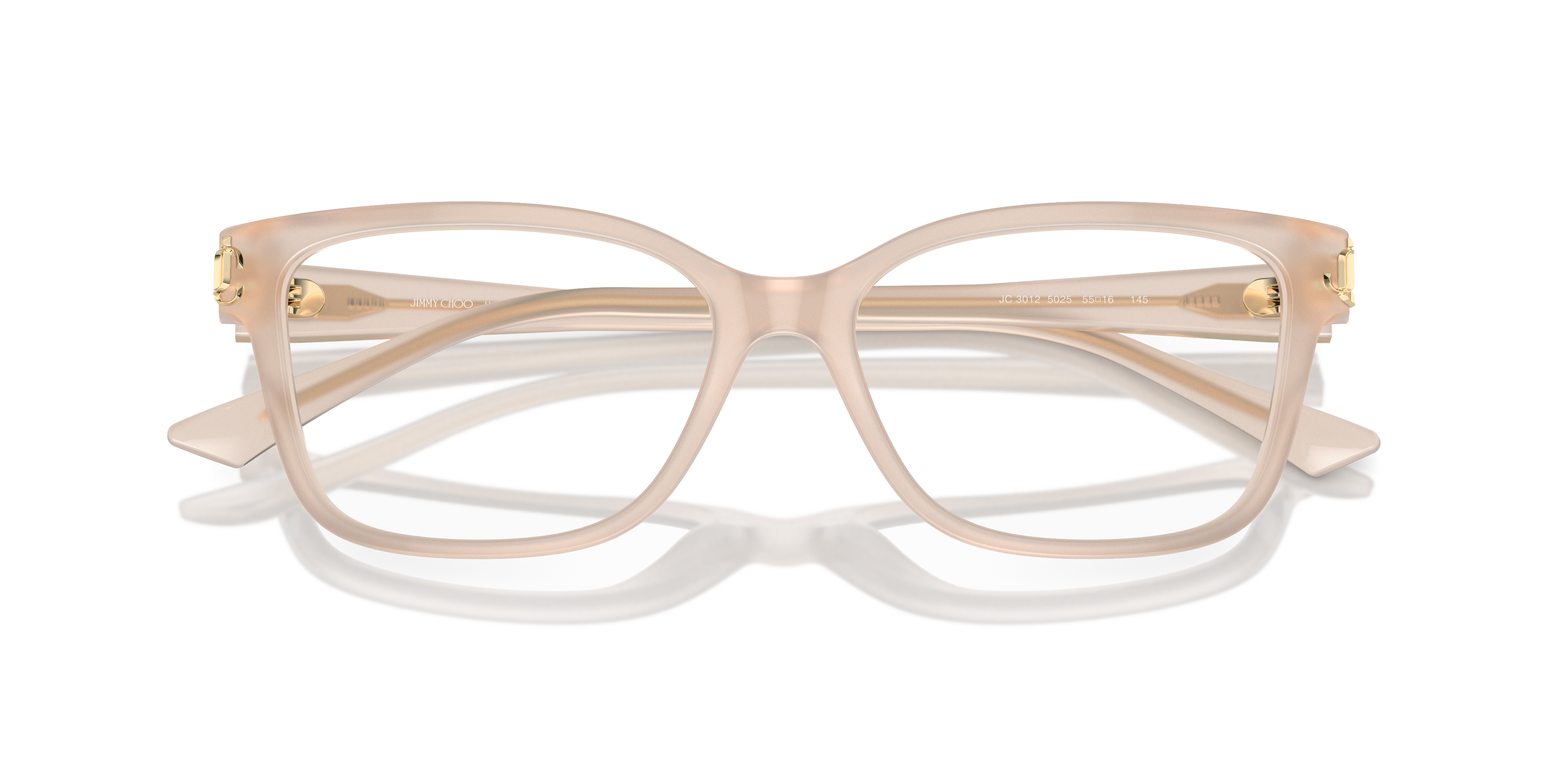 Occhiali da sole neri Jimmy Choo JC3012 da donna, con montatura squadrata in acetato lucido e logo dorato sulle aste laterali