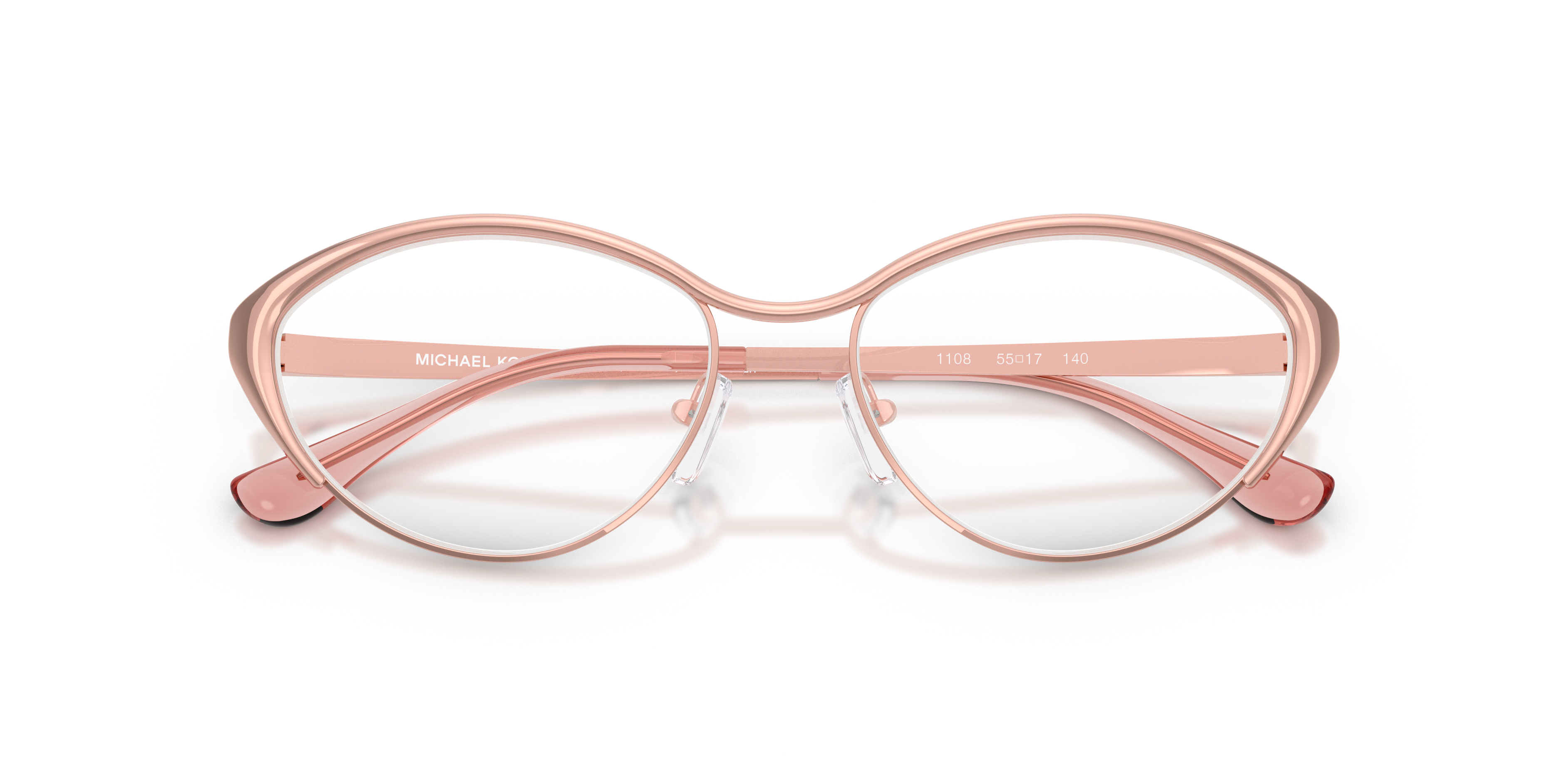 Occhiali da sole Michael Kors Santa Fe 0MK3095 Light Gold per donna, con montatura in metallo oro chiaro e lenti scure, mostr