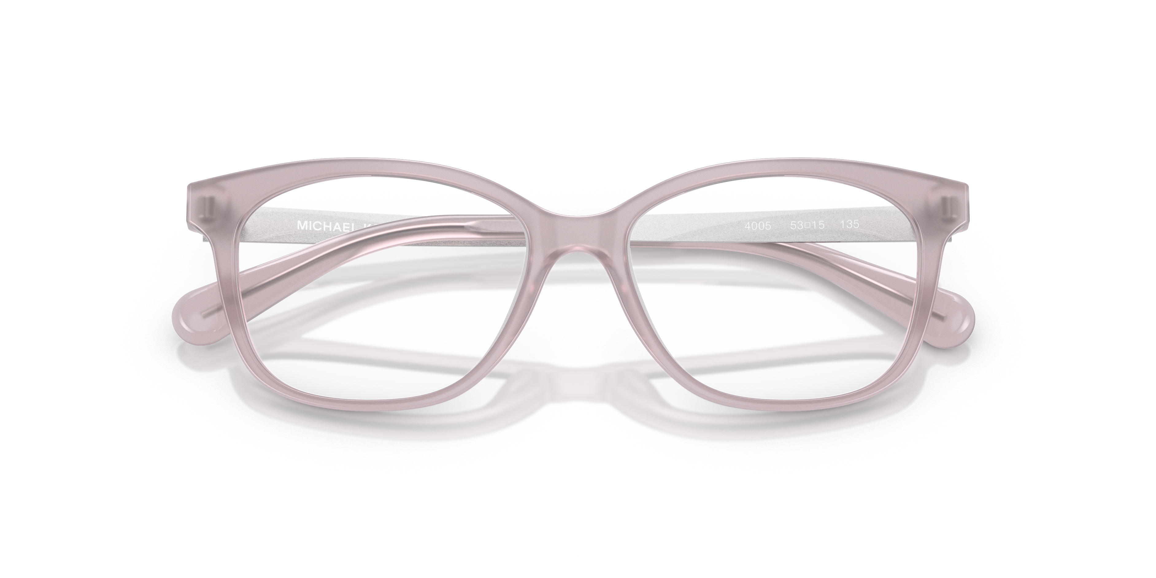 Occhiali da sole Michael Kors Ambrosine 0MK4035 Light Iris per donna, con montatura squadrata viola chiaro.