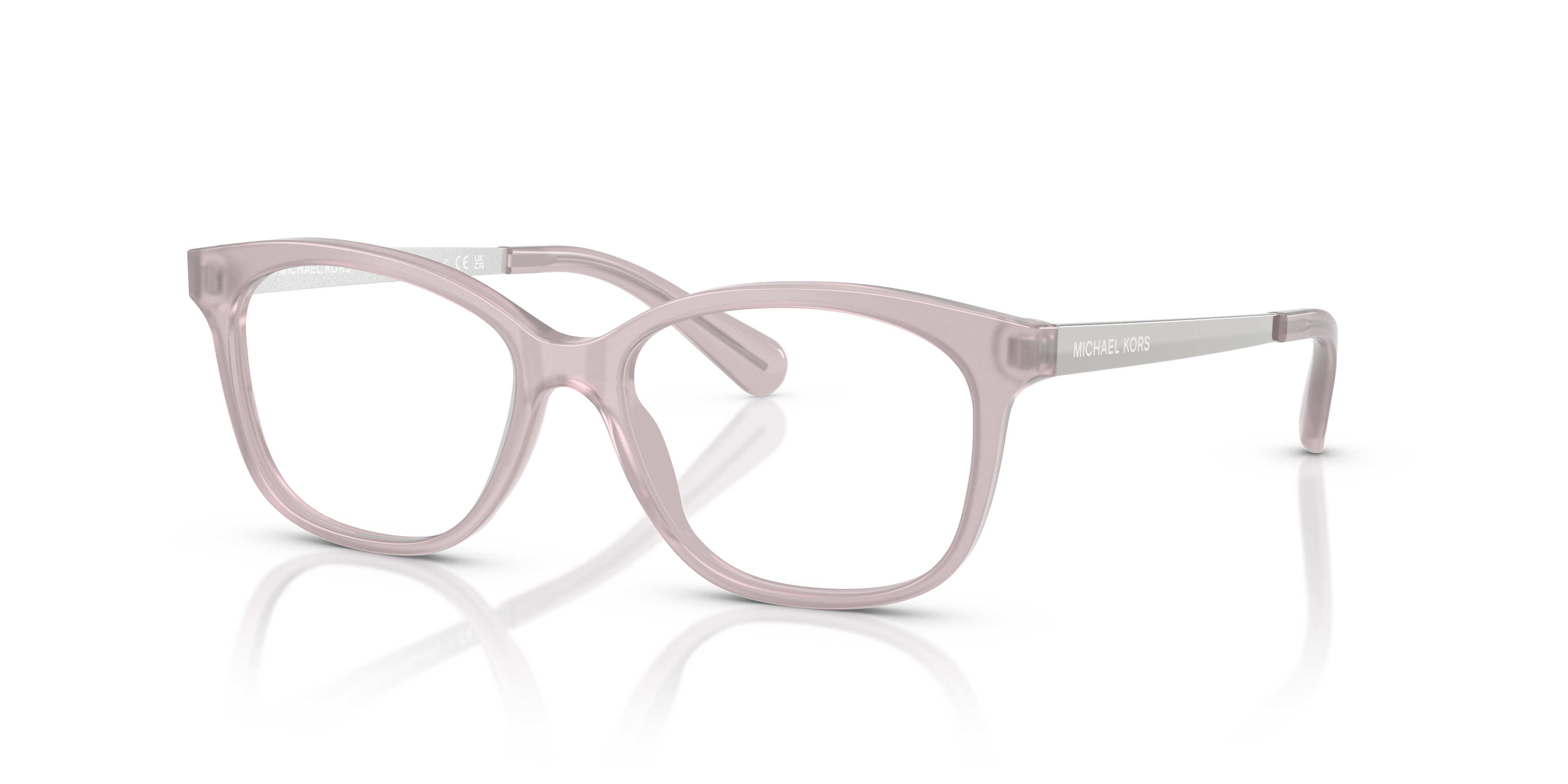 Occhiali da sole Michael Kors Ambrosine 0MK4035 Light Iris per donna, con montatura squadrata viola chiaro.
