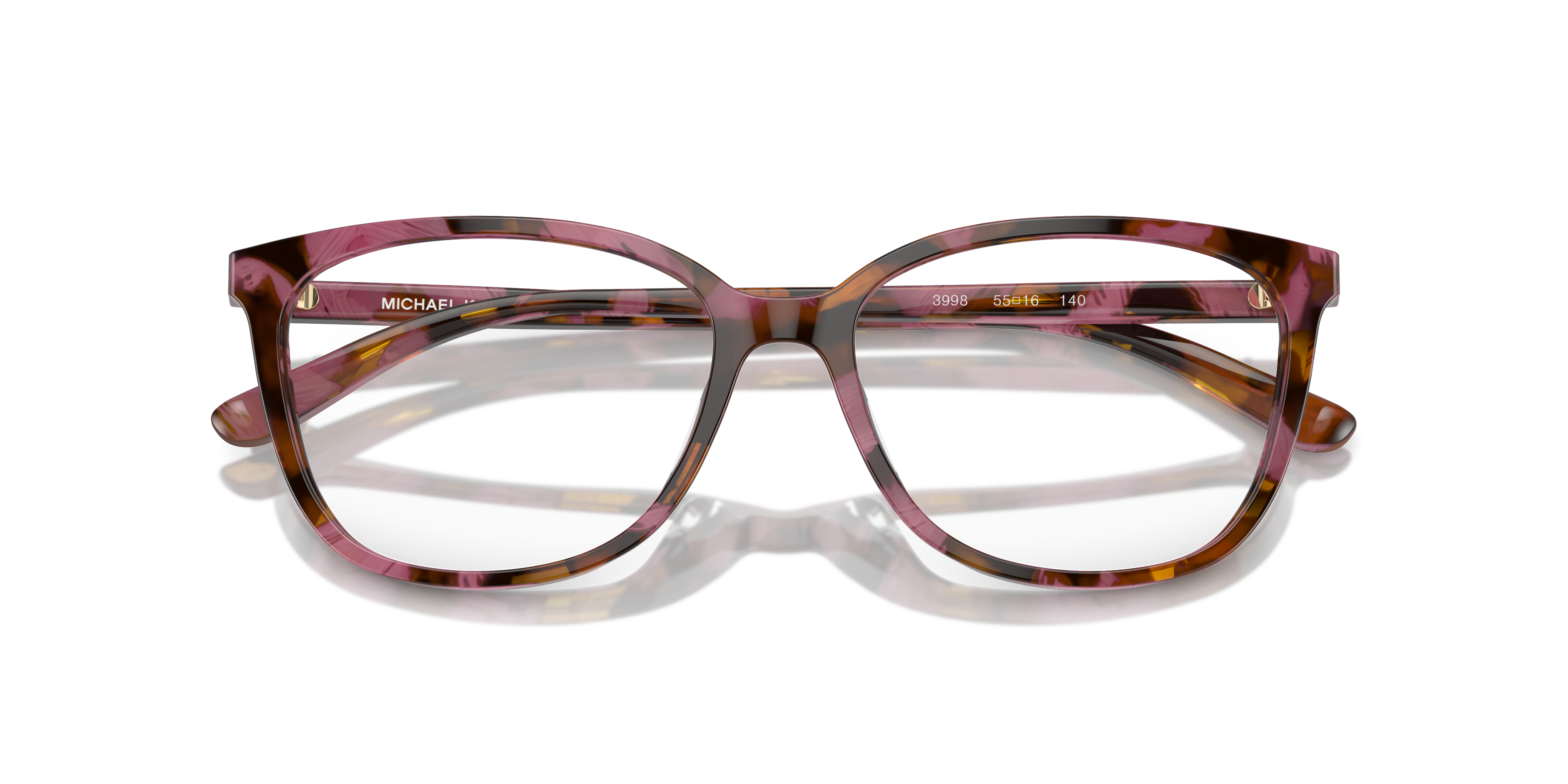 Occhiali da sole neri Michael Kors modello Santa Clara 0MK4067U indossati da una donna, con montatura cat-eye in acetato luci