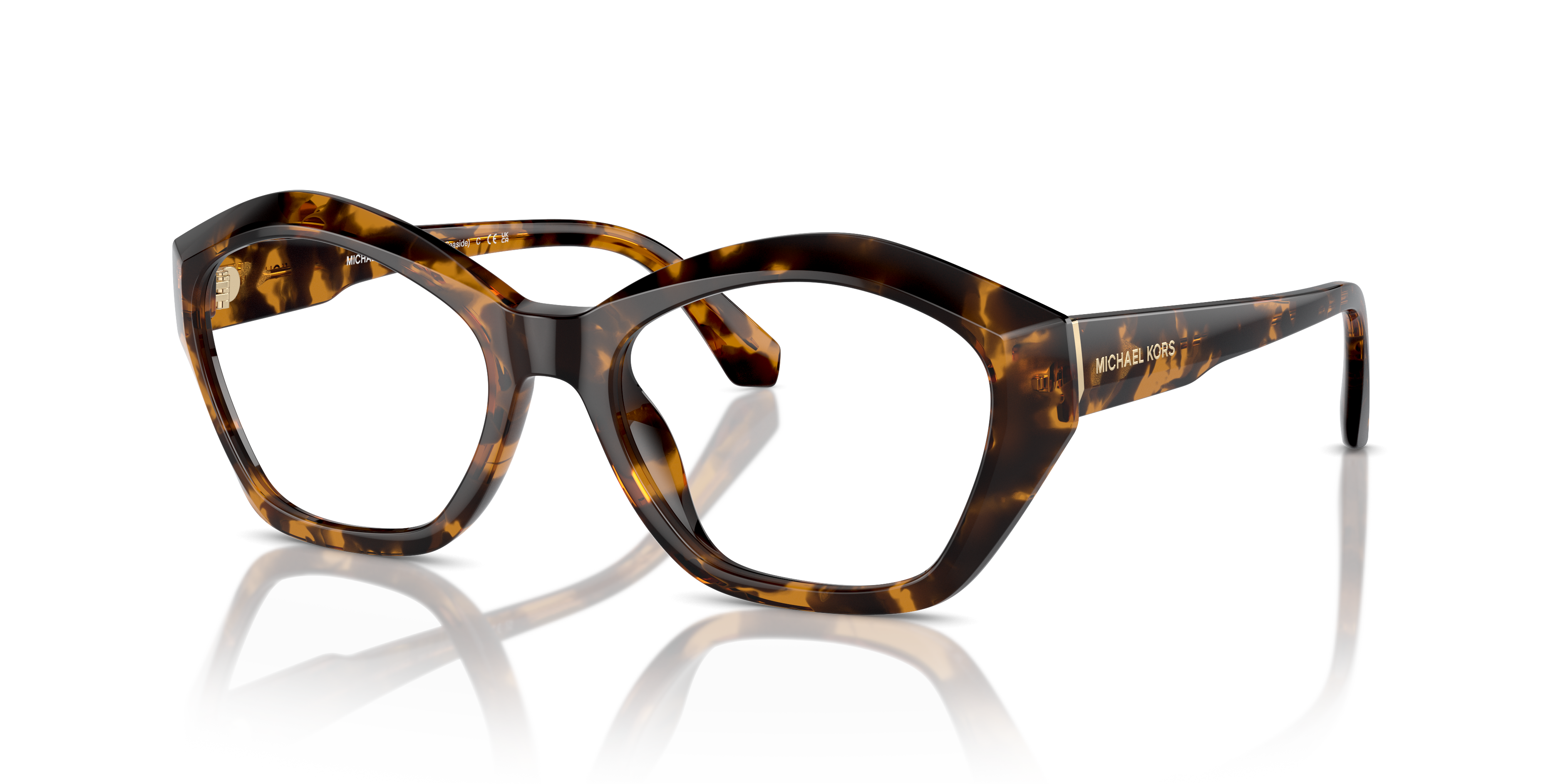 Occhiali da sole Michael Kors 0MK4116U Seaside Dark Tort da donna, con montatura tartarugata scura lucida e lenti grigio fumo