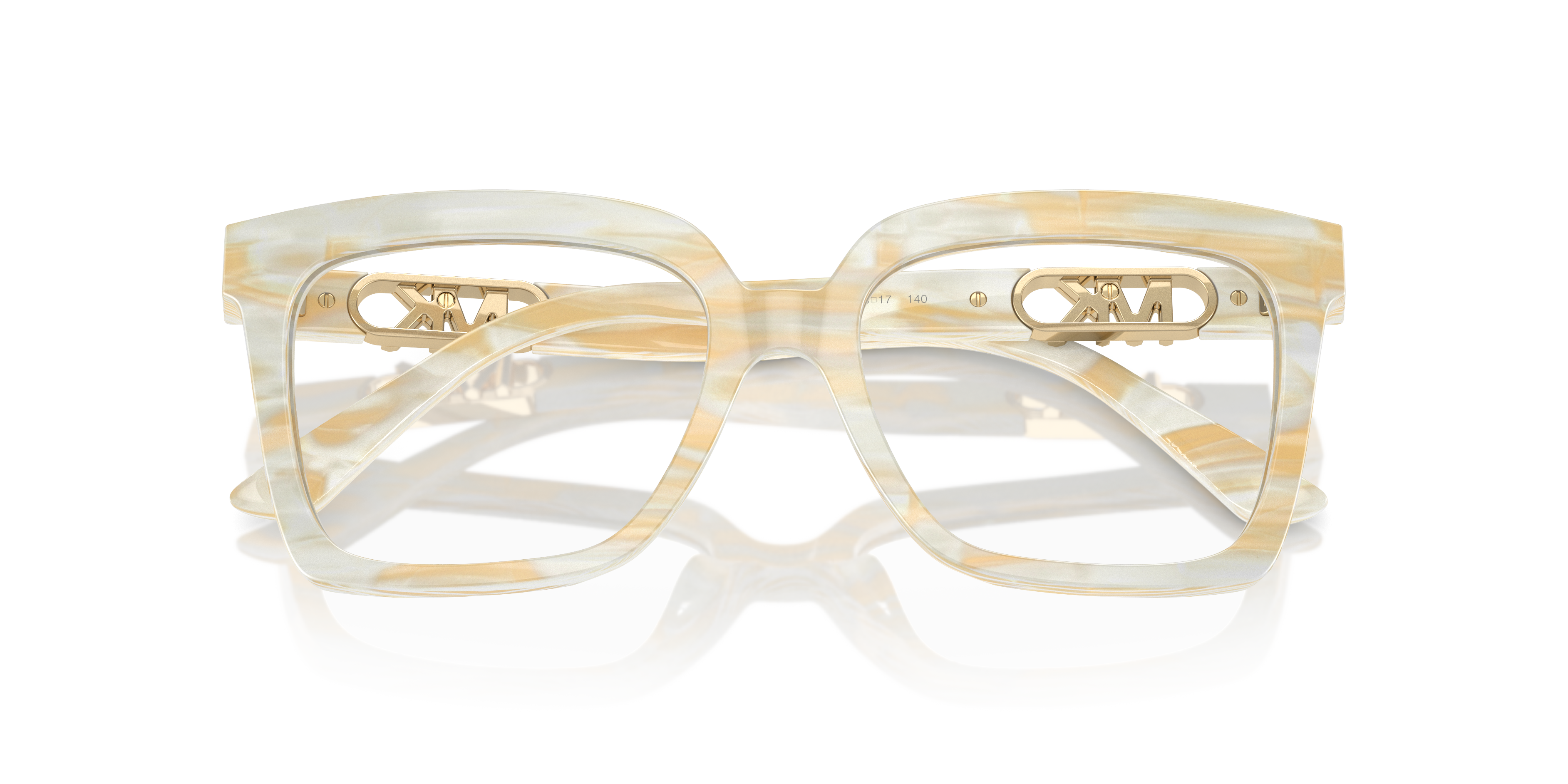 Occhiali da sole Michael Kors Nassau 0MK4119U Crystal da donna, frontale e aste in metallo trasparente