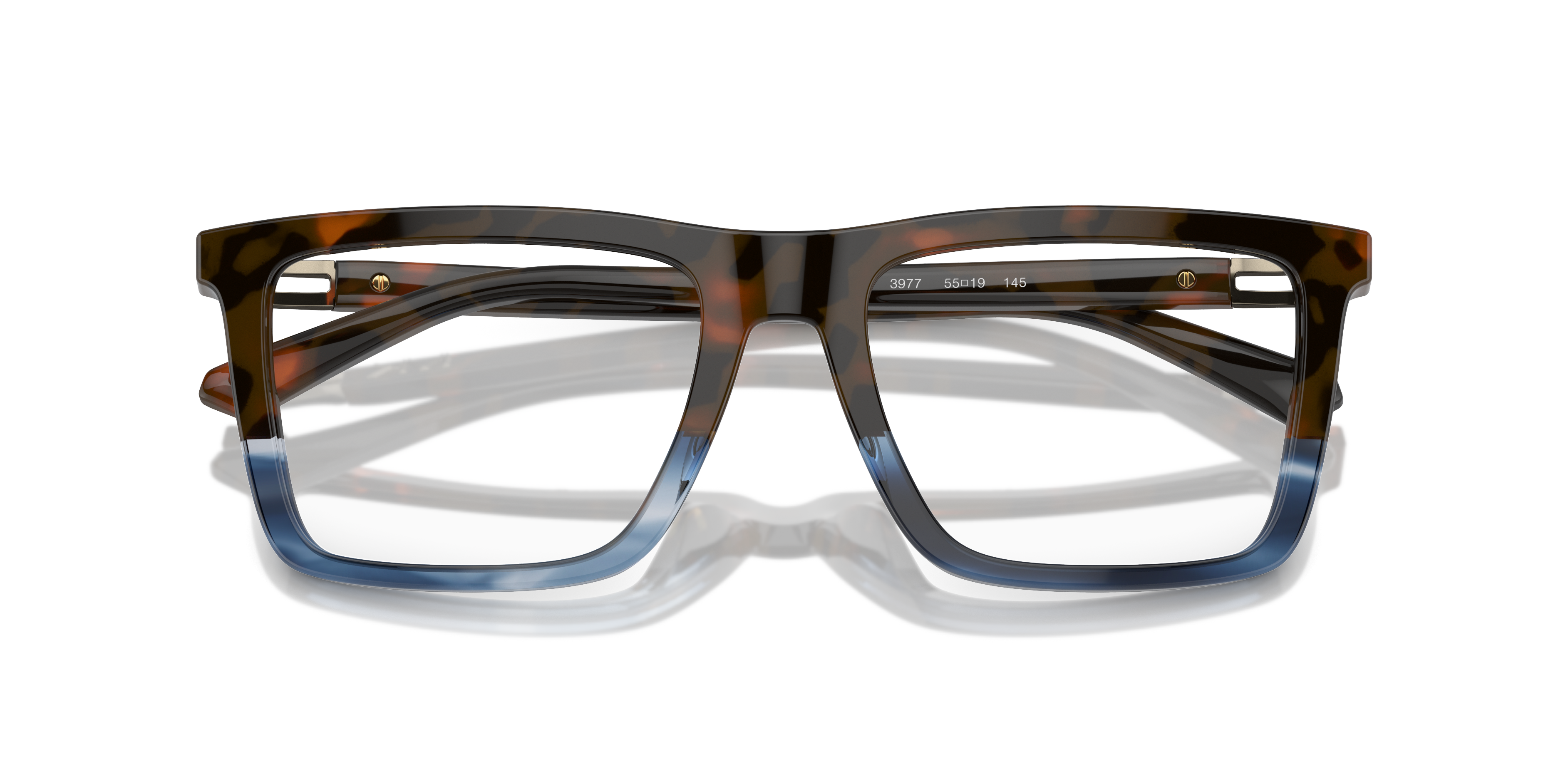 Occhiali da sole Michael Kors SORENGO per uomo 0MK4124U, colore Black Gradient Tortoise, visti di fronte con le aste aperte s