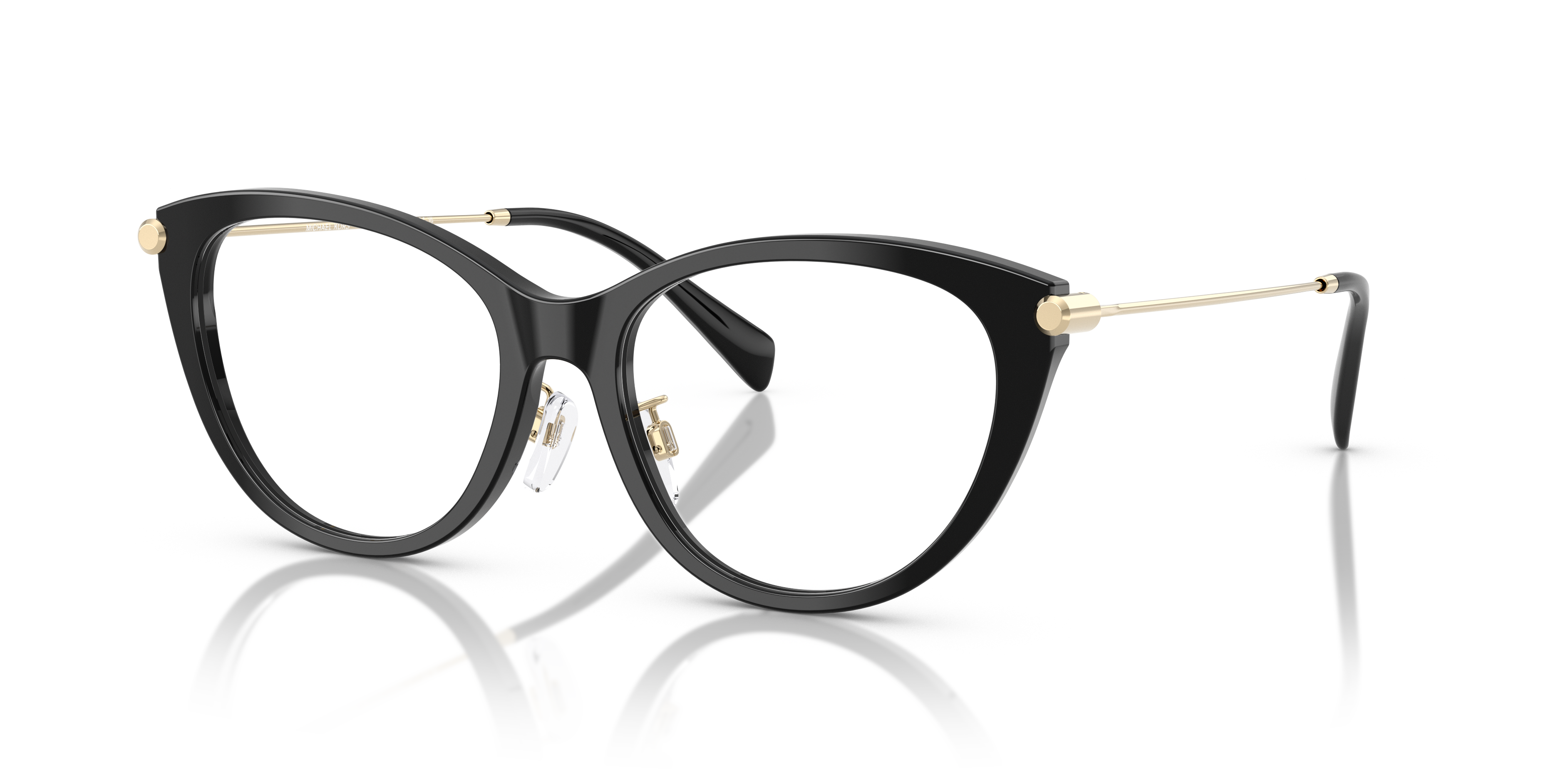 Occhiali da sole Michael Kors YANGTZE 0MK4153D da donna neri, vista frontale su sfondo bianco lucido.