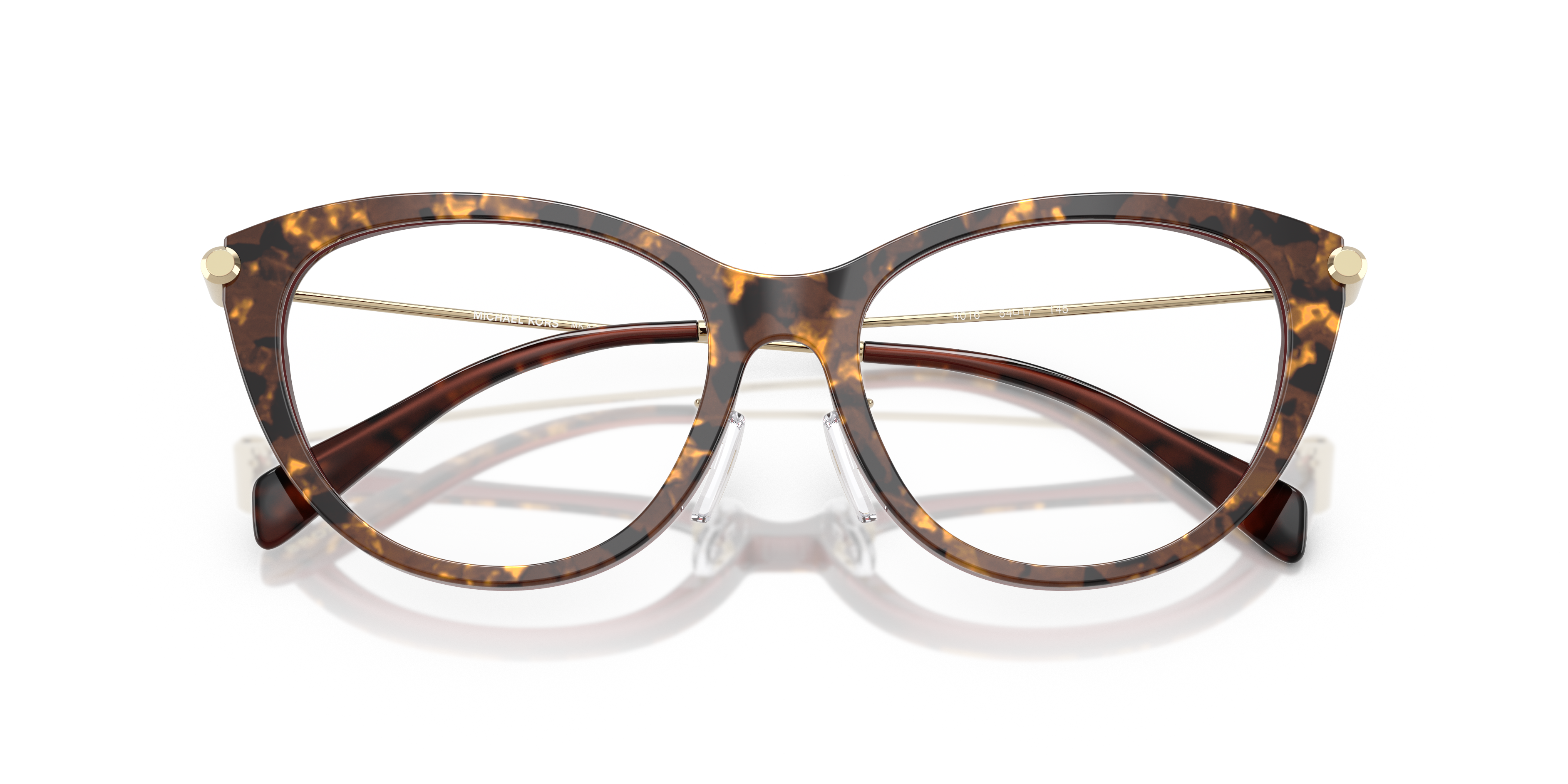 Occhiali da sole Michael Kors YANGTZE 0MK4153D da donna neri, vista frontale su sfondo bianco lucido.