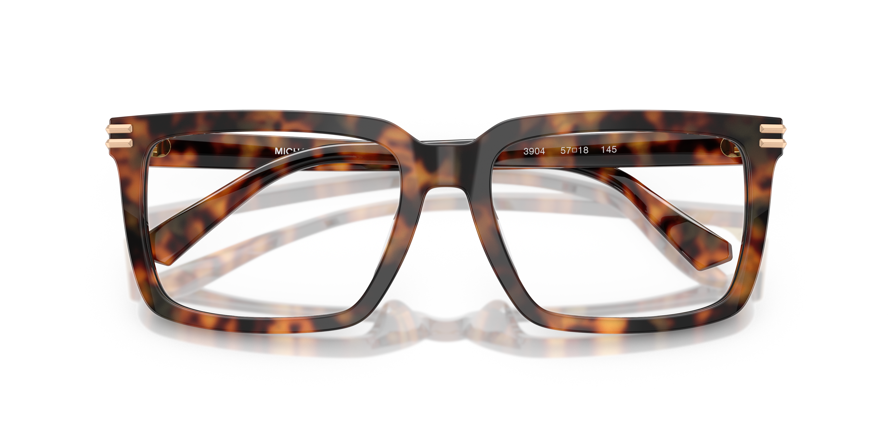 Occhiali da sole Michael Kors 0MK4155U Bayshore da uomo, neri, con montatura in acetato lucido e lenti scure, mostrati su sfo