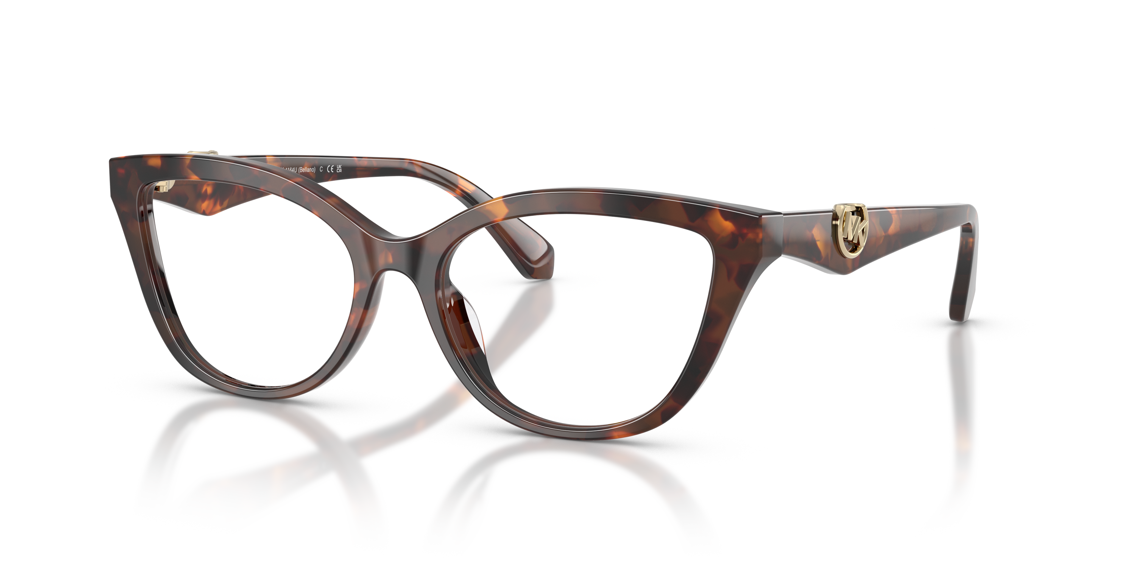 Occhiali da sole Michael Kors Bellano 0MK4164U da donna nel colore Luggage Tortoise, montatura cat-eye in acetato.