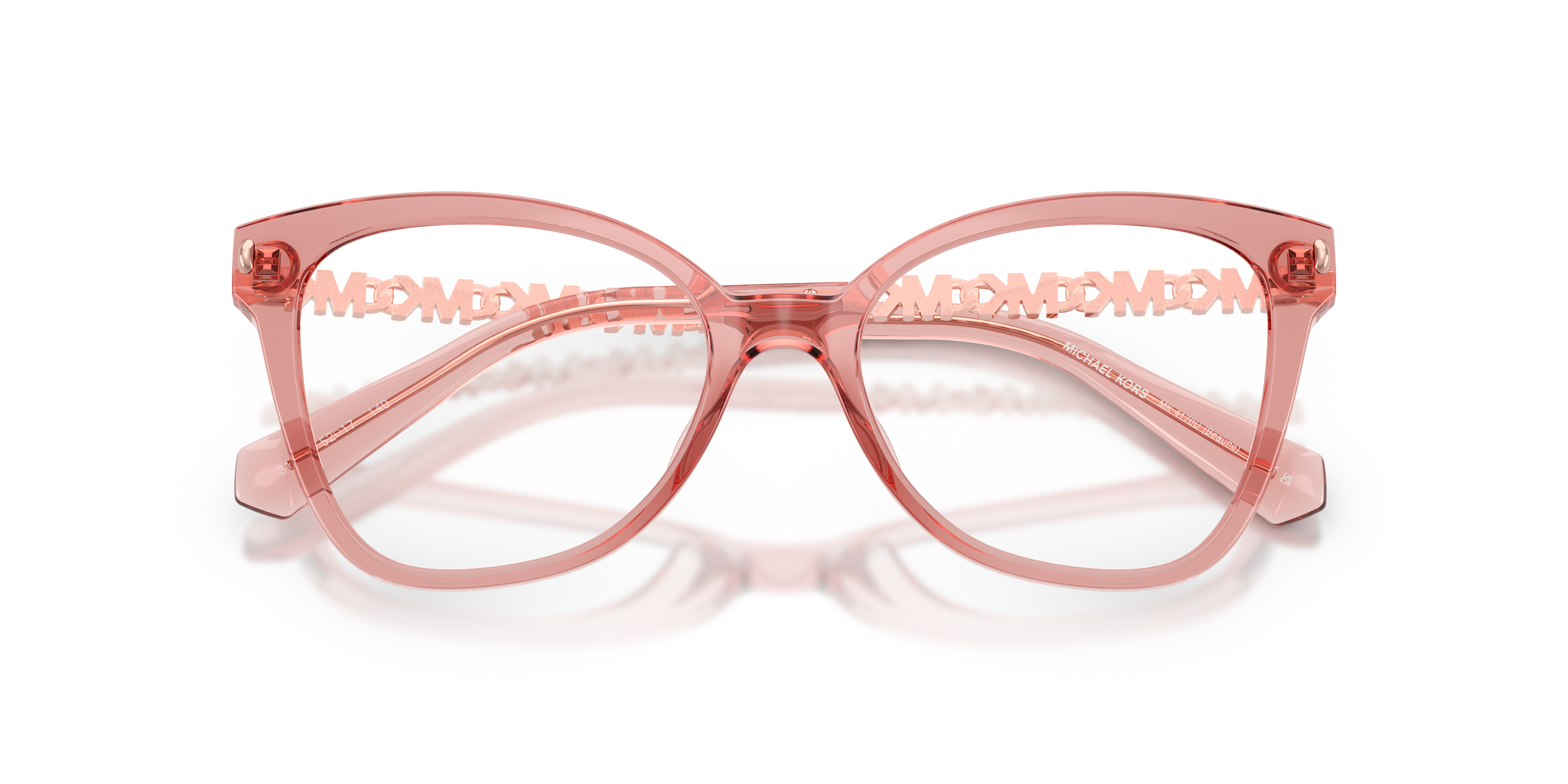 Occhiali da sole Michael Kors Beaune 0MK4170U neri da donna, visti di fronte con lenti scure e montatura lucida. Un accessori