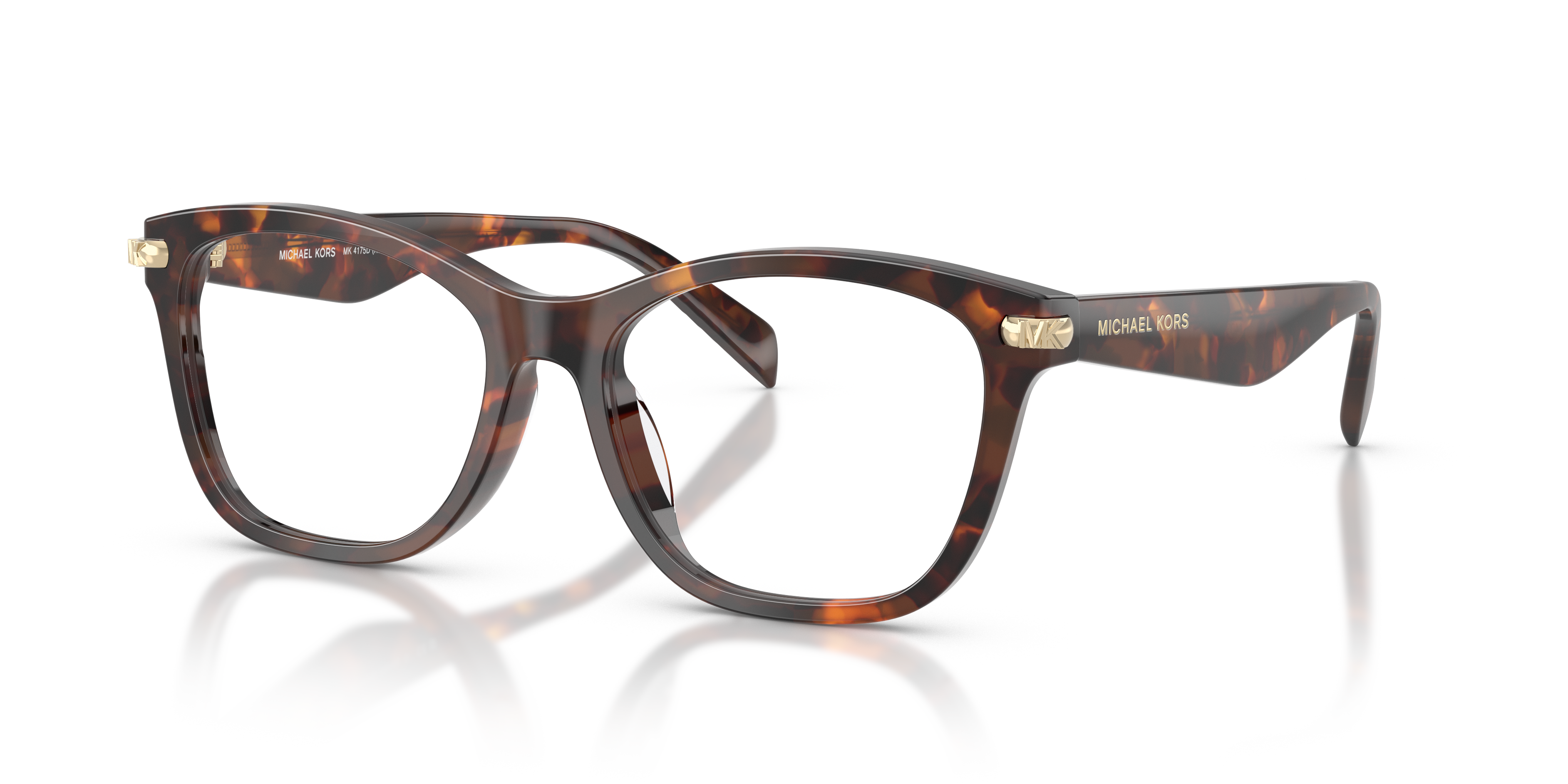 Occhiali da sole Michael Kors Ronda donna 0MK4175D in acetato Luggage Tortoise, mostrati su sfondo neutro