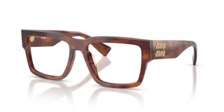 Occhiali da Vista Donna Miu Miu 0MU 02XV Striped Tobacco - Eleganza Un