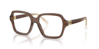 Miu Miu 0MU 03YV Donna: Occhiali da Vista Marrone Trasparente