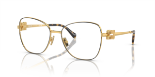 Miu Miu 0MU 50XV Occhiali da Vista Donna Black/Gold | Design Iconico