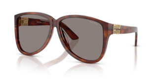Occhiali da Sole Miu Miu 0MU A08S Striped Tobacco Donna - Originali