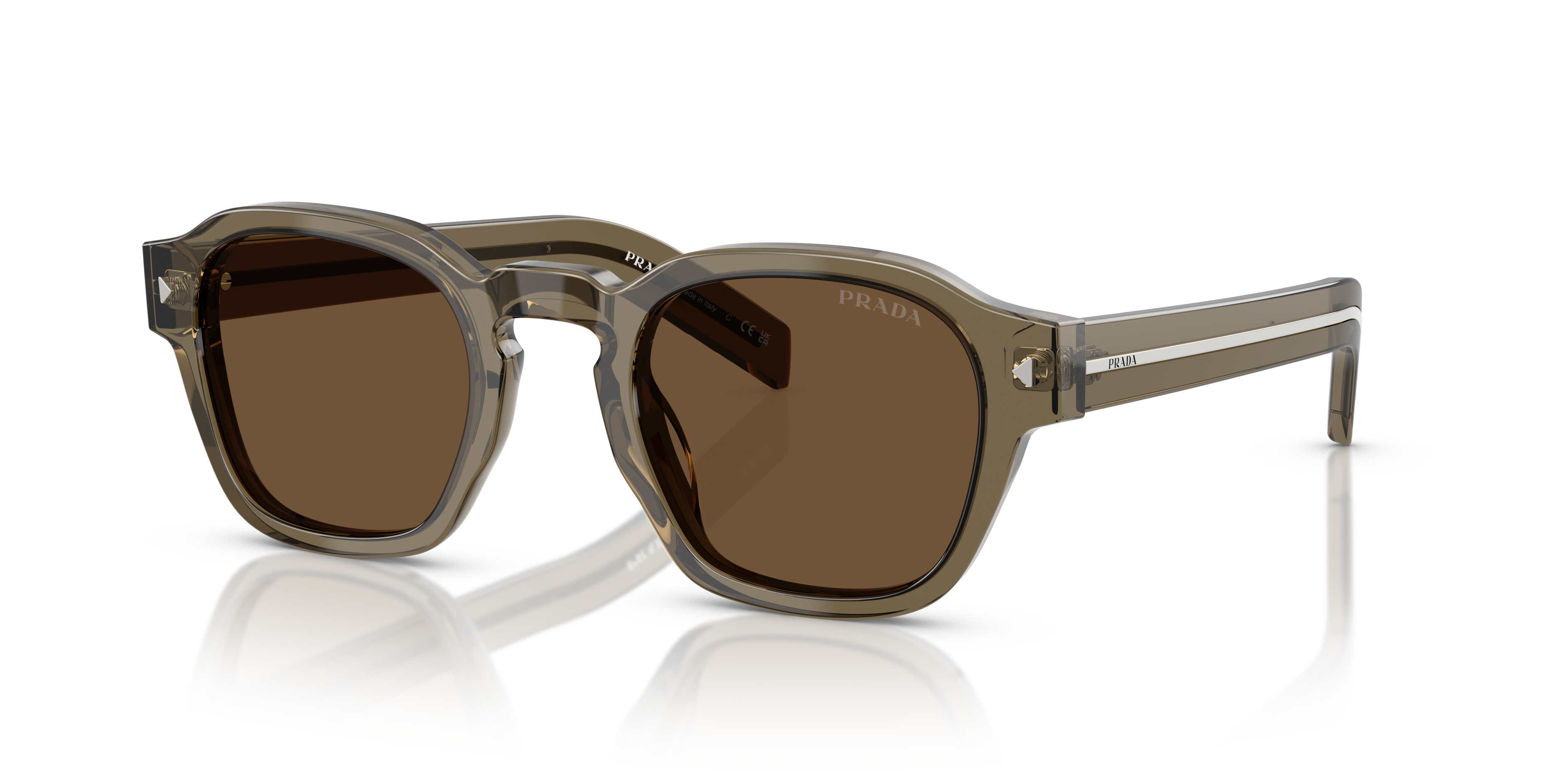 Occhiali da Sole Prada A16S Uomo Transparent Clay | Spedizione Veloce