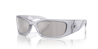 Occhiali da Sole Prada PR A19S Uomo Grigio Trasparente Originali