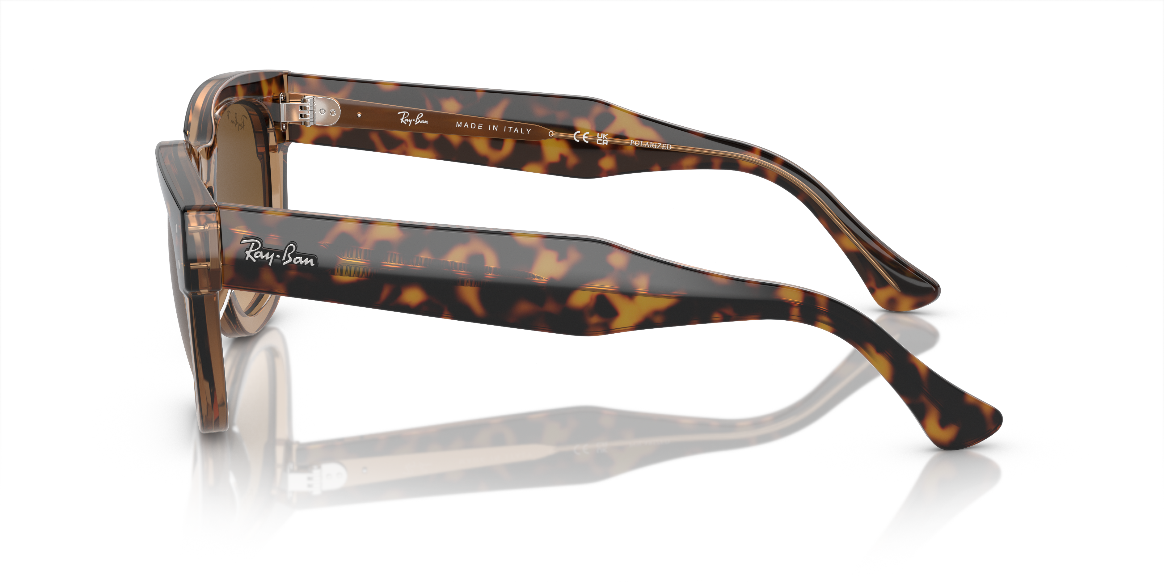 RAY-BAN RB 0298S MEGA HAWKEYE 1292M2 HAVANA ON TRANSPARENT BROWN | UNISEX SUNGLASSES 