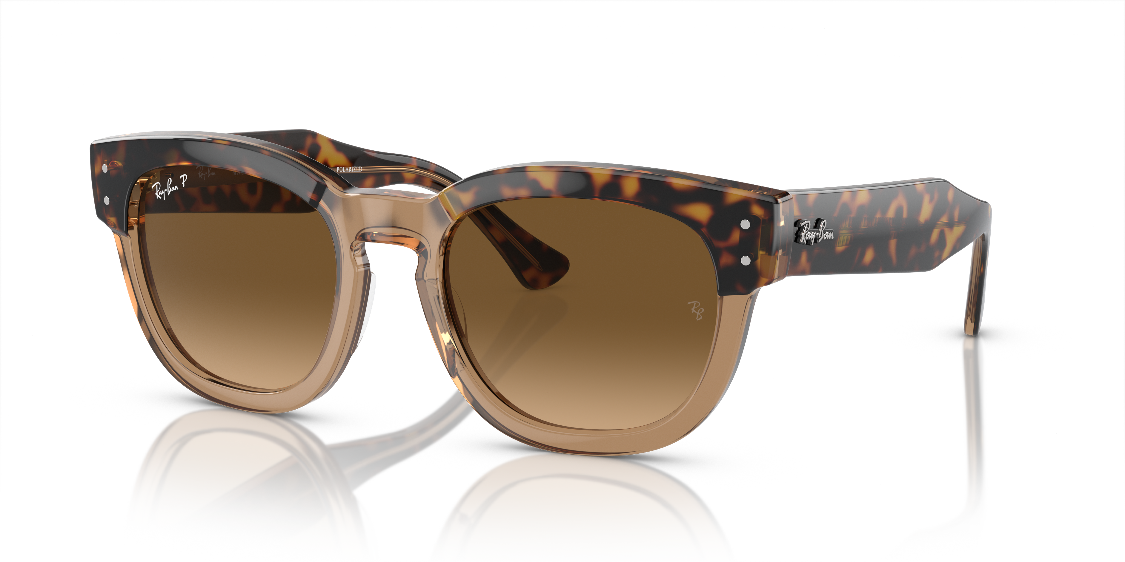 RAY-BAN RB 0298S MEGA HAWKEYE 1292M2 HAVANA ON TRANSPARENT BROWN | UNISEX SUNGLASSES 