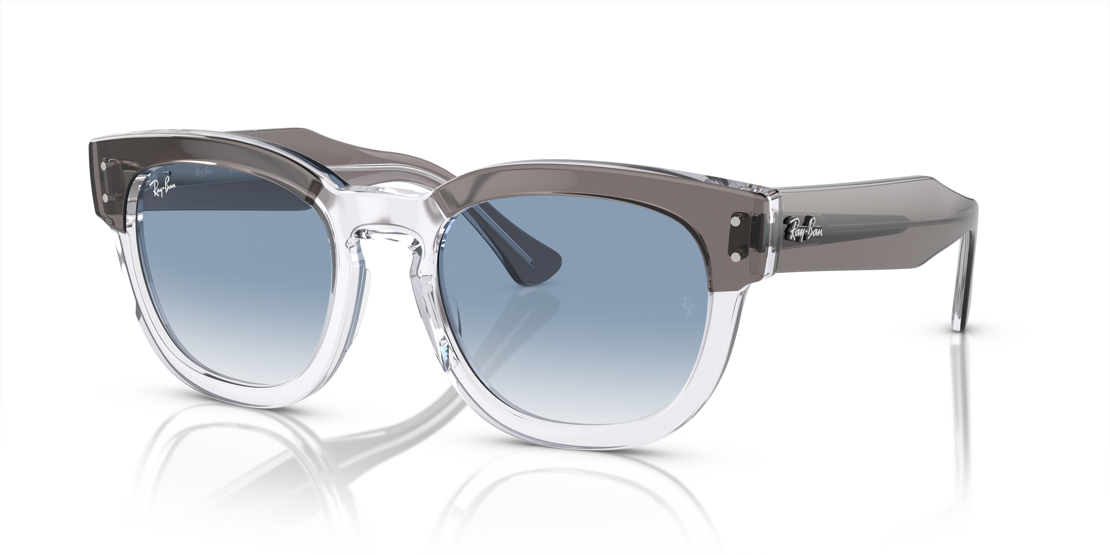 RAY-BAN RB 0298S MEGA HAWKEYE 1292M2 HAVANA ON TRANSPARENT BROWN | UNISEX SUNGLASSES 