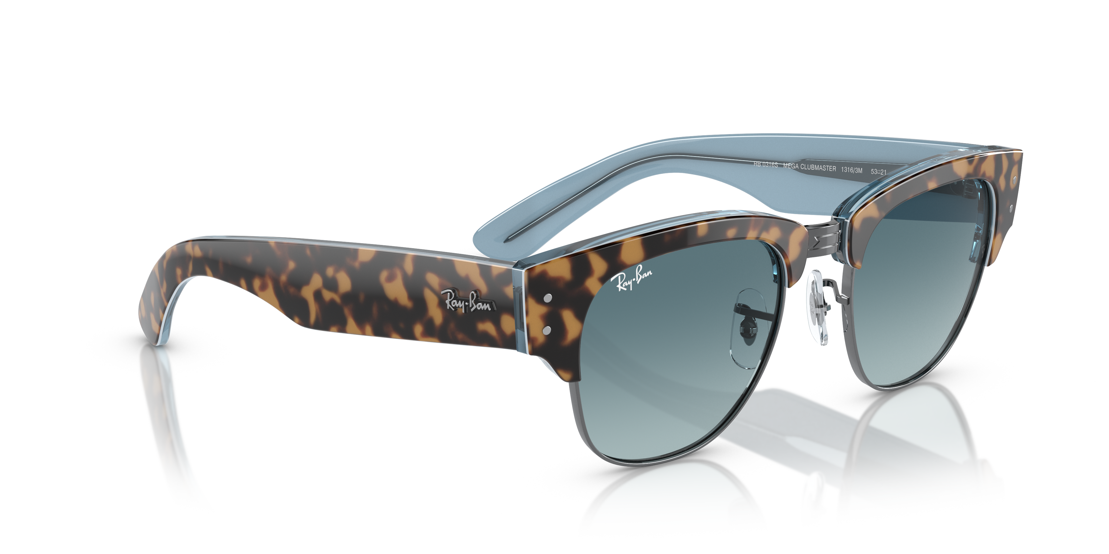 Occhiali da sole Ray-Ban Mega Clubmaster Havana 0RB0316S Unisex