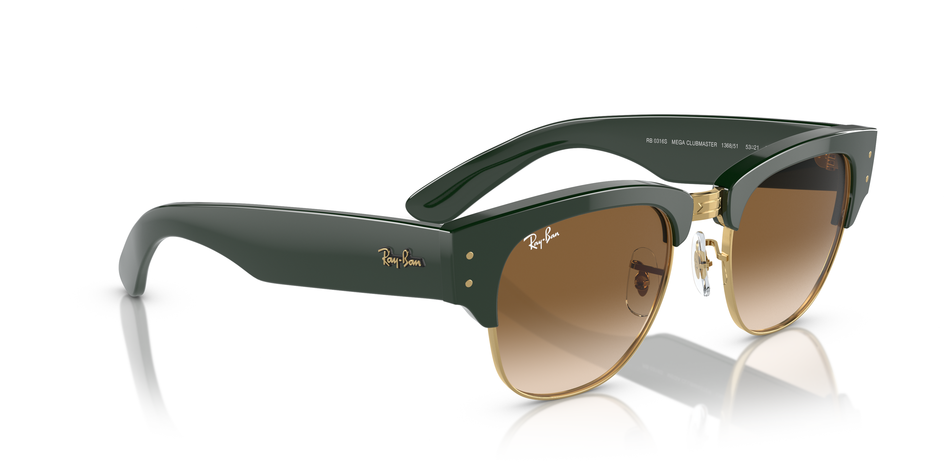 Occhiali da sole Ray-Ban Mega Clubmaster Havana 0RB0316S Unisex