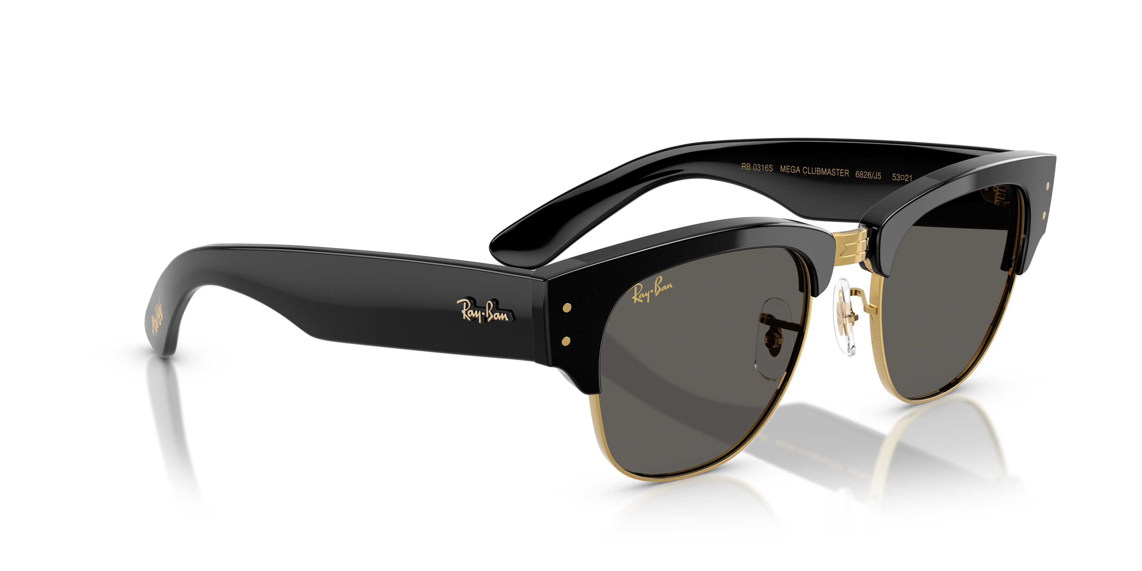 Occhiali da sole Ray-Ban Mega Clubmaster Havana 0RB0316S Unisex