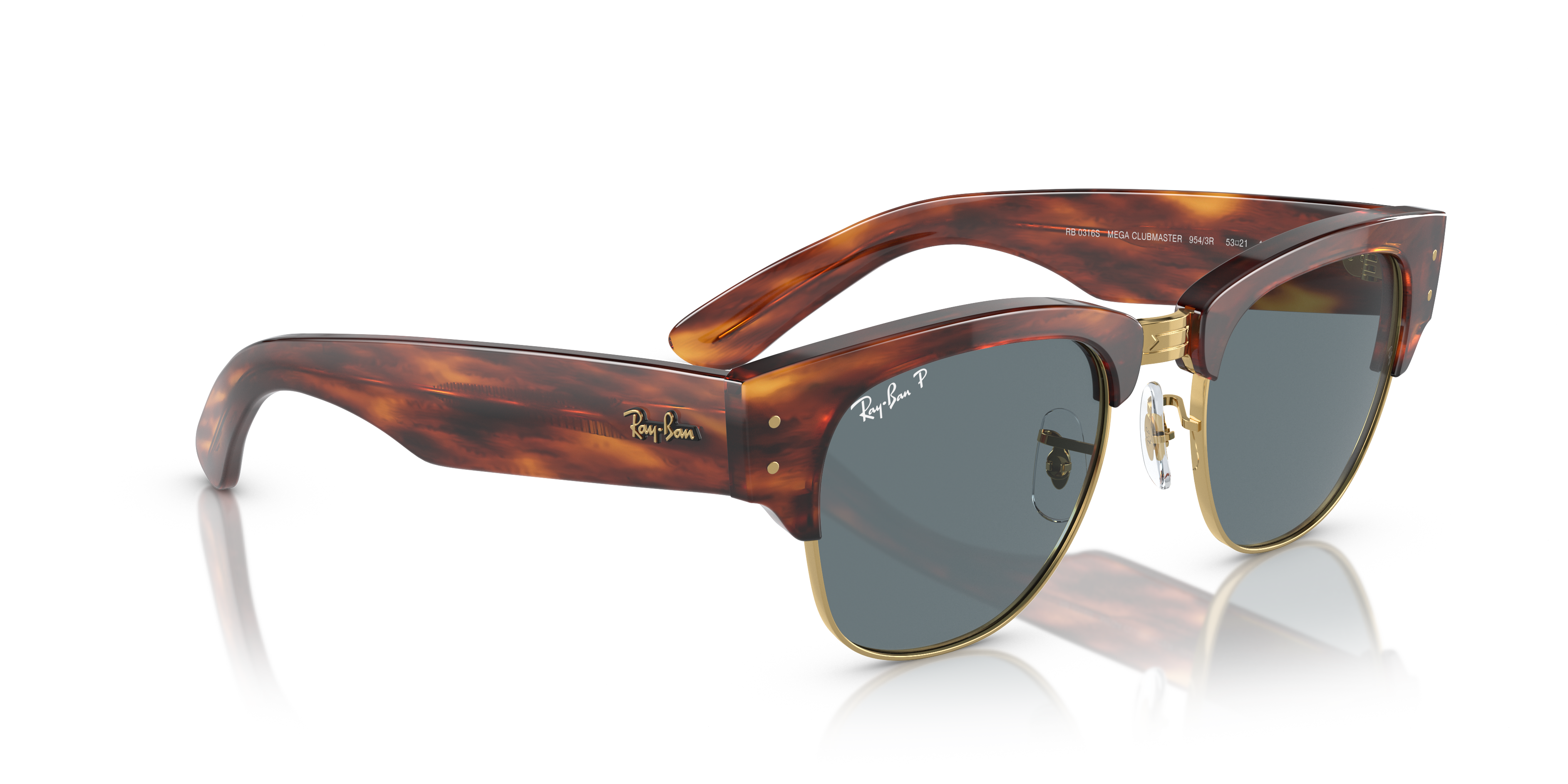 Occhiali da sole Ray-Ban Mega Clubmaster Havana 0RB0316S Unisex